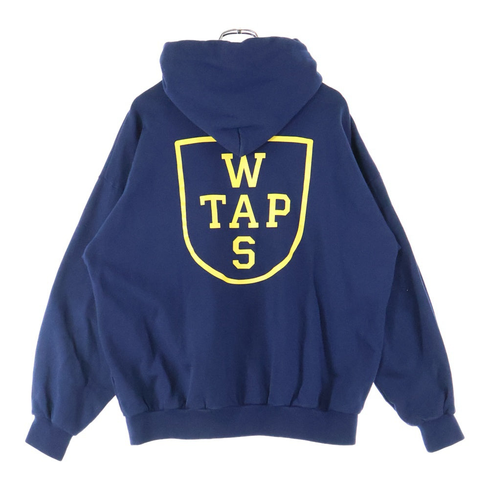 WTAPS(ダブルタップス) 22AW CREST HOODY クレストフーディー バックプリント プルオーバーパーカー ネイビー