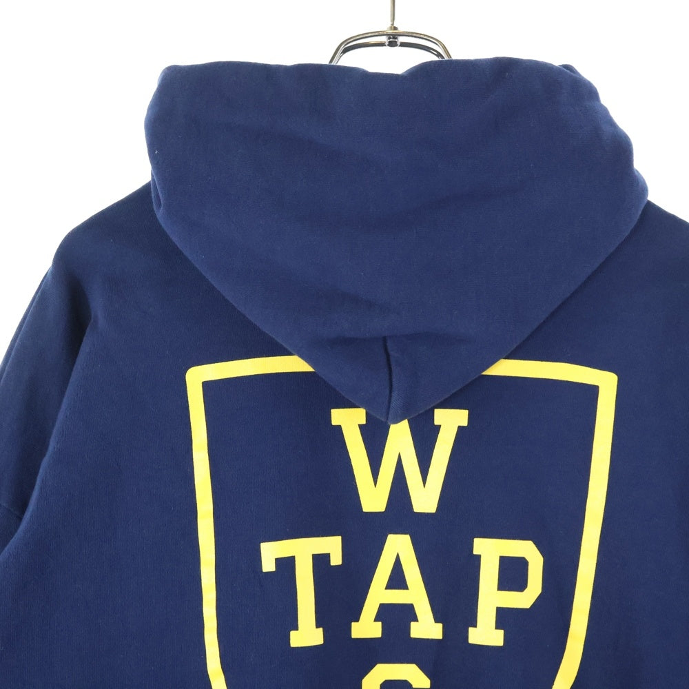 WTAPS(ダブルタップス) 22AW CREST HOODY クレストフーディー バックプリント プルオーバーパーカー ネイビー