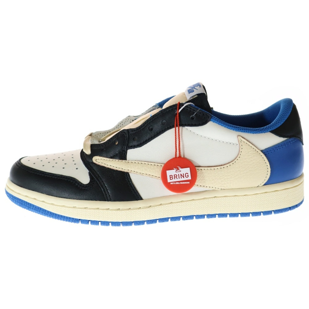 NIKE(ナイキ) ×TRAVIS SCOTT FRAGMENT DESIGN AIR JORDAN 1 LOW OG SP DM7866-140 トラヴィススコット フラグメント エアジョーダン1 ローカットスニーカーブルー US8/26cm
