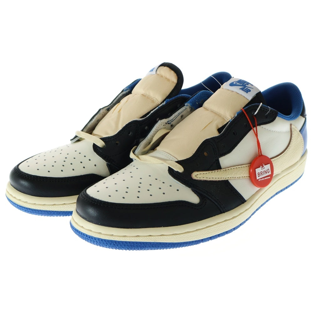NIKE(ナイキ) ×TRAVIS SCOTT FRAGMENT DESIGN AIR JORDAN 1 LOW OG SP DM7866-140 トラヴィススコット フラグメント エアジョーダン1 ローカットスニーカーブルー US8/26cm