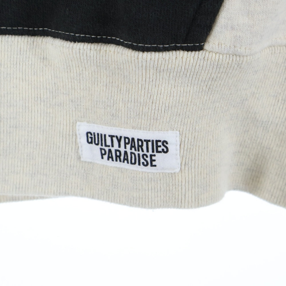 WACKO MARIA(ワコマリア) TWO-TONE WASHED HEAVY WEIGHT PULLOVER HOODED SWEAT SHIRT フーディ プルオーバーパーカー アイボリー/ブラック