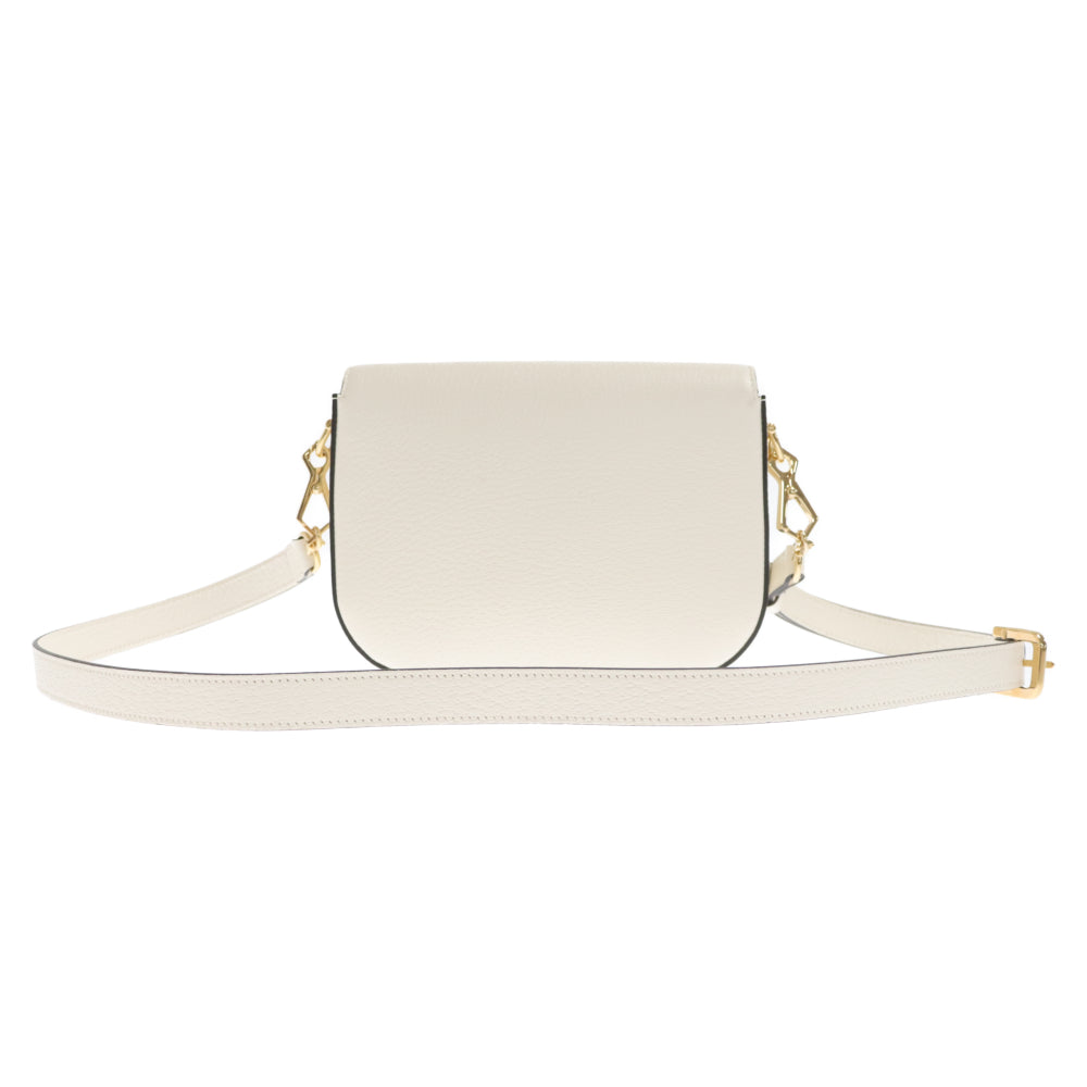 GUCCI(グッチ) ×adidas アディダス ロゴ ホースビット レザーショルダーバッグ ホワイト/ブラック 658574