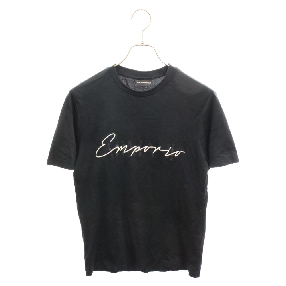 EMPORIO ARMANI(エンポリオアルマーニ) Front Logo Print S/S Tee フロントロゴ プリント 半袖Tシャツ ブラック