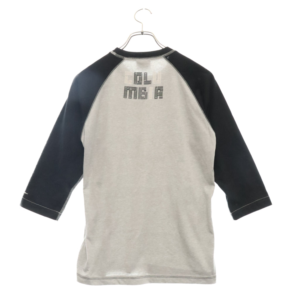 Columbia(コロンビア) 7分丈 ラグラン ロゴプリントTシャツ カットソー グレー PM2609