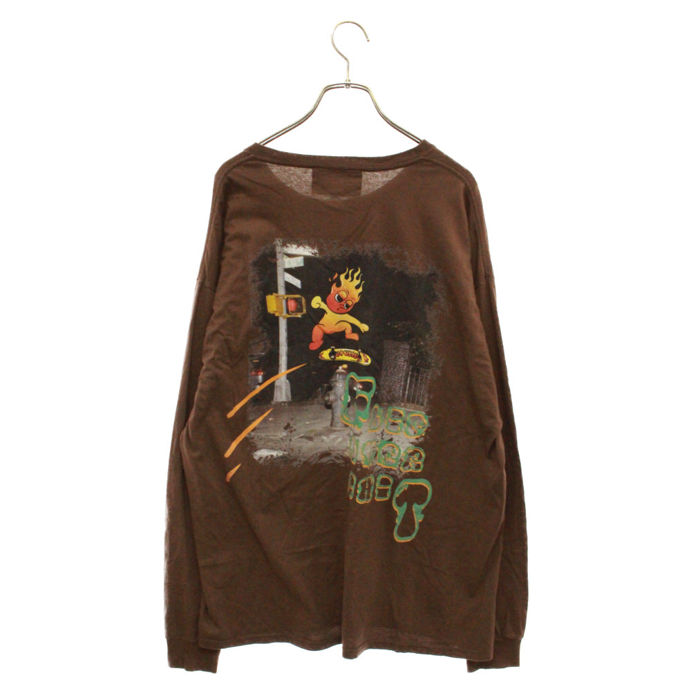 cvtvlist(カタリスト) 22SS SB Flip Longsleeve Tee フリップ プリント長袖シャツ カットソー ブラウン 22SB090303