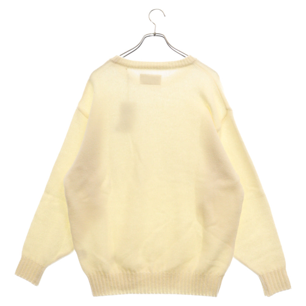 WACKO MARIA(ワコマリア) 22AW CLASSIC CREW NECK SWEATER クラシック クルーネック ニットセーター ホワイト 22FW-WMK-KN02