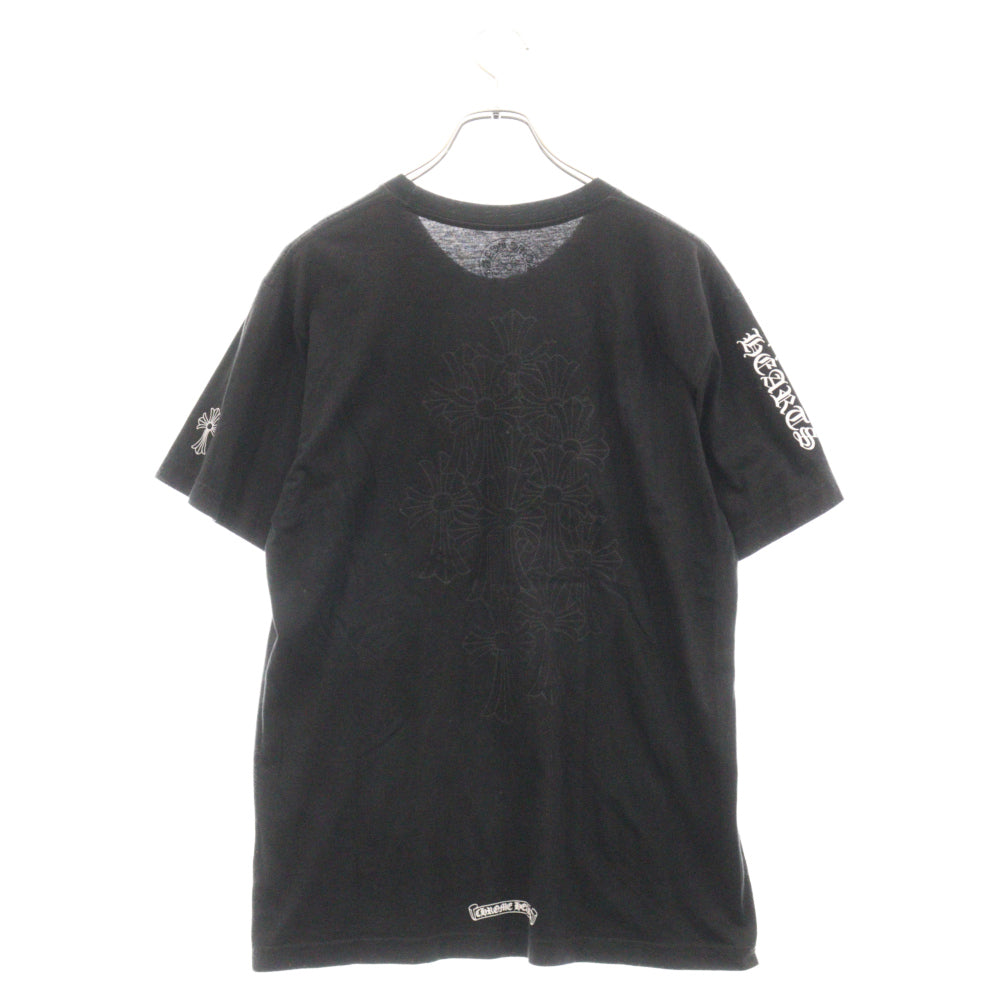 CHROME HEARTS(クロムハーツ) CEM CRS TEE セメタリークロス バックロゴプリント 半袖Tシャツ ブラック