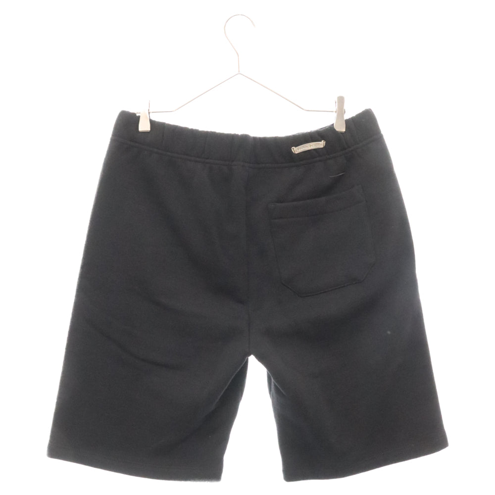CHROME HEARTS(クロムハーツ) Y NOT Cemetery Cross Sweat Shorts ワイノット セメタリークロス 刺繍 ハーフスウェットパンツ ショーツ ブラック