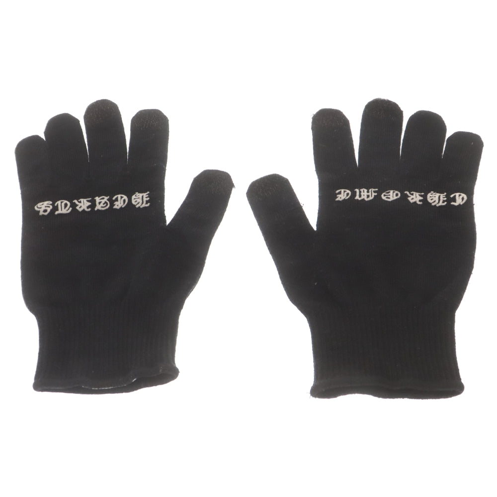 CHROME HEARTS(クロムハーツ) WORK GLOVES ロゴ グローブ 軍手 ブラック