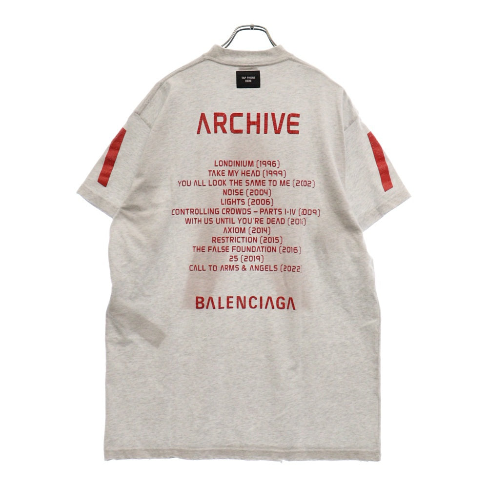 BALENCIAGA(バレンシアガ) 24SS Archive Oversized T-Shirt アーカイブシリーズ 半袖Tシャツ グレー 739028 TQVA1
