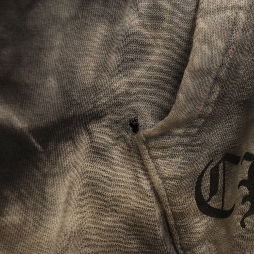 CHROME HEARTS(クロムハーツ) SWTSHRT PLVR タイダイ染めバックホースシュープルオーバーパーカー ブラック