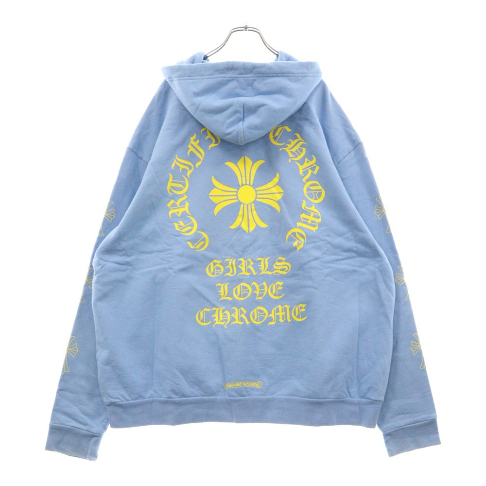 CHROME HEARTS(クロムハーツ) CH DRAKE HD PLVR Certified Lover Boy ドレイク プルオーバーパーカー フーディー ブルー