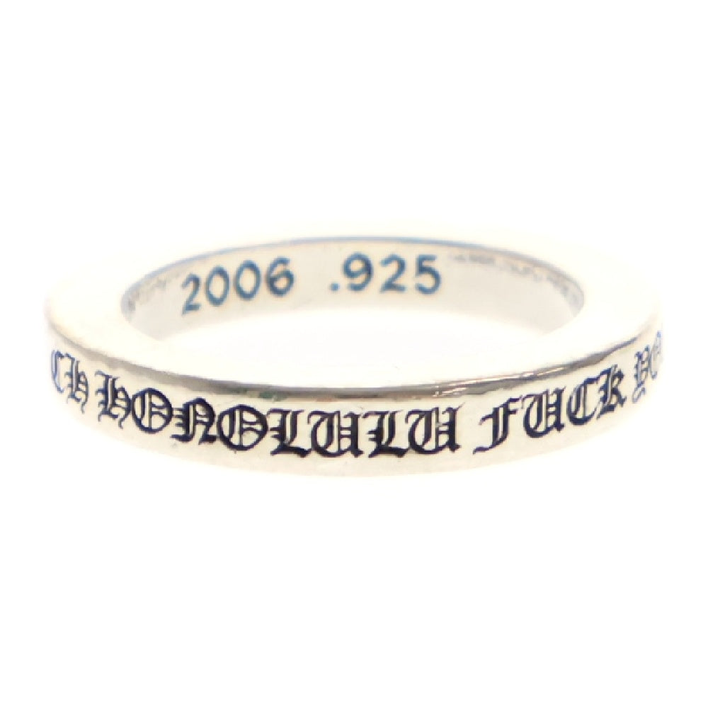 CHROME HEARTS(クロムハーツ) 3mm SPACER FUCK YOU HONOLULU ホノルル限定 ファックユー スペーサーリング 指輪 シルバー 11号