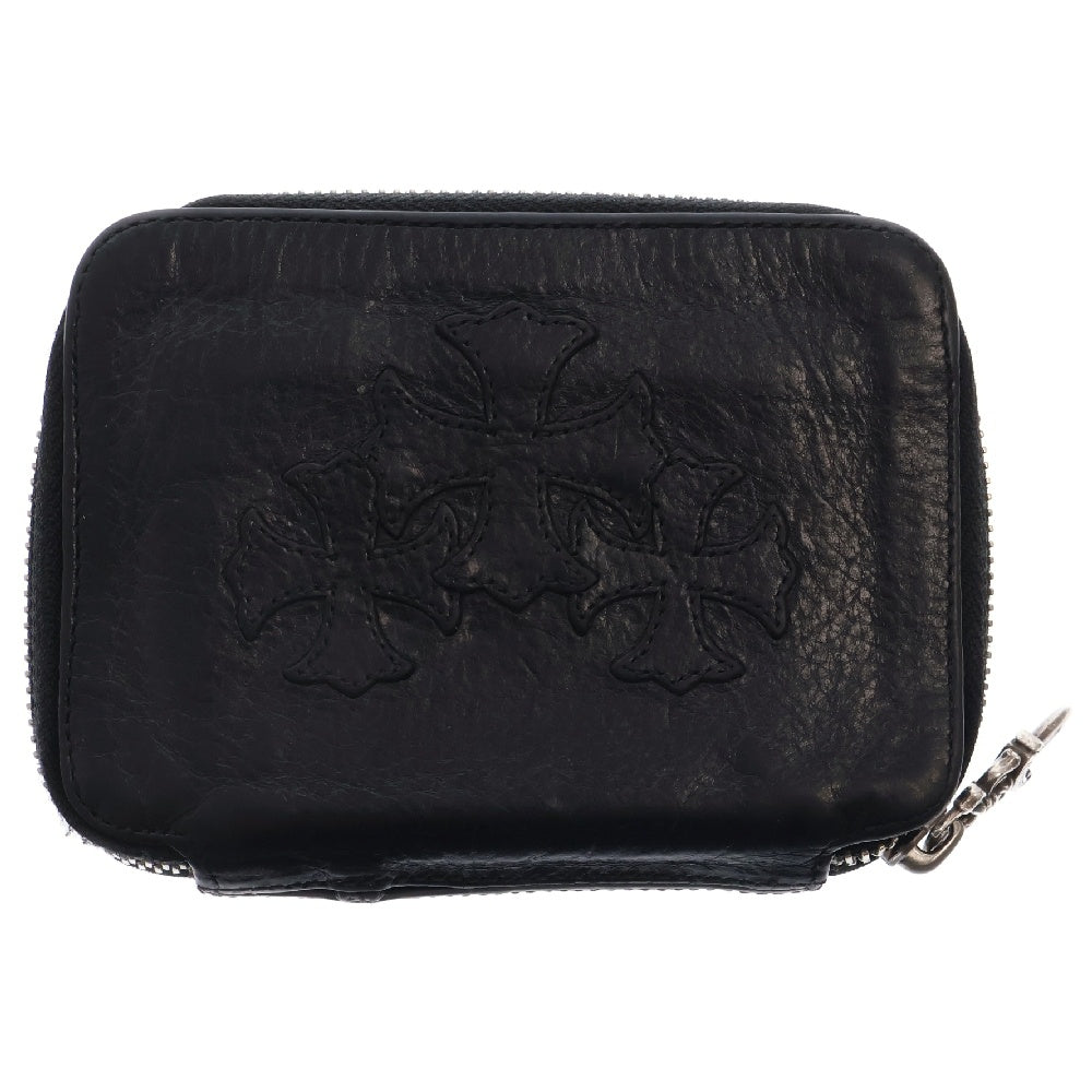CHROME HEARTS(クロムハーツ) BABY BANK ROBBER クロスパッチラウンドジップレザーウォレット財布