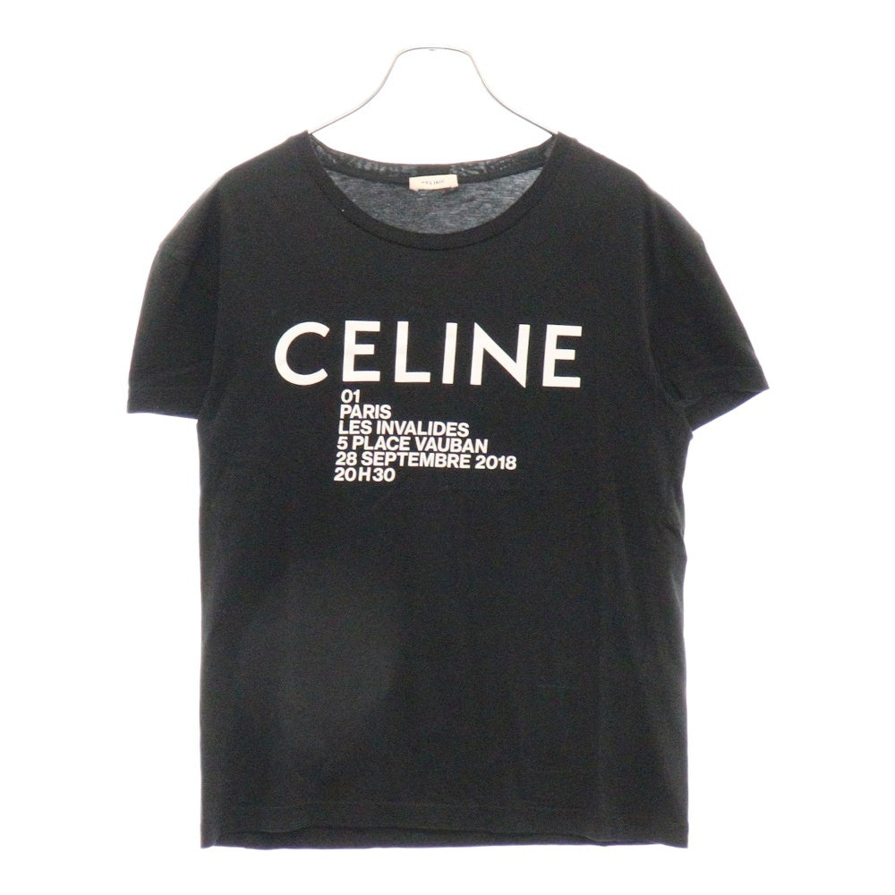 CELINE(セリーヌ) 19SS フロントロゴプリント 半袖Tシャツ カットソー ブラック X008375E