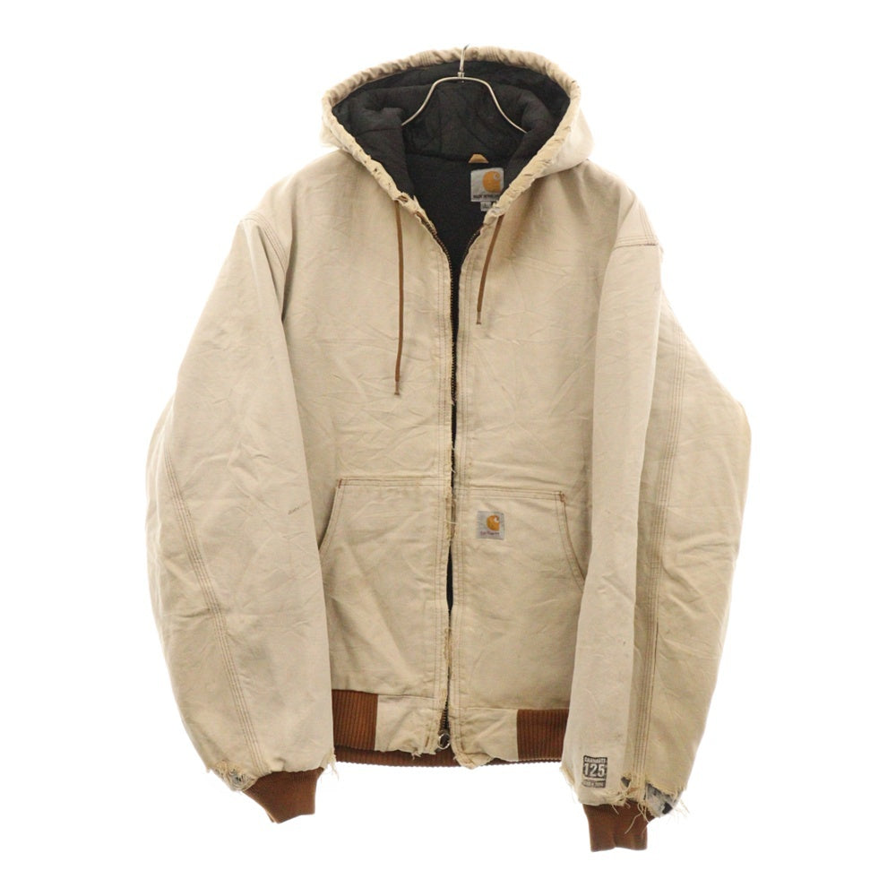 CARHARTT(カーハート) VINTAGE ACTIVE JACKET ヴィンテージ ダメージ ジップアップ フード デニムアクティブジャケット ベージュ