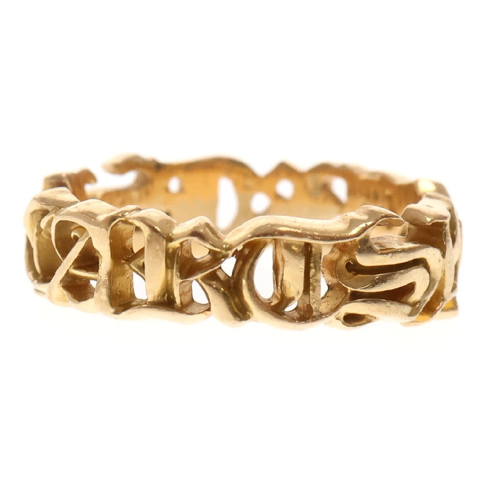 CHROME HEARTS(クロムハーツ) 22K SCRIPT BAND スクリプトバンド HEARTSゴールドリング 16号 国内インボイス付き