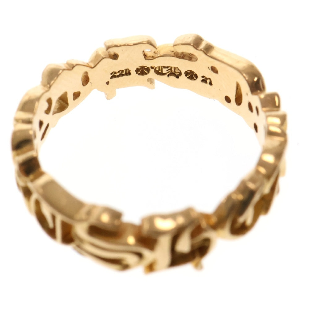 CHROME HEARTS(クロムハーツ) 22K SCRIPT BAND スクリプトバンド HEARTSゴールドリング 16号 国内インボイス付き