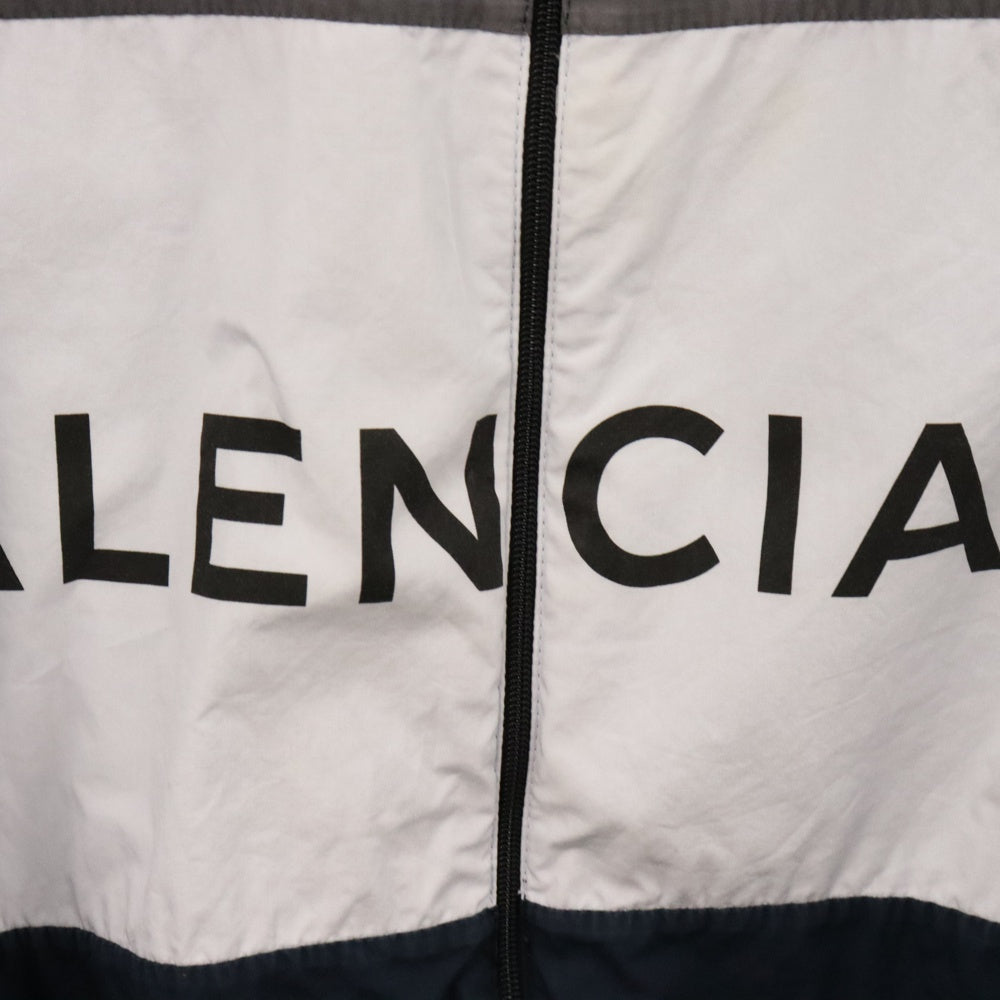 BALENCIAGA(バレンシアガ) 18SS TRACKSUIT POPLIN SHIRT JACKET ポプリンシャツトラックジャケット グレー/ネイビー/ホワイト 508901 TWB13