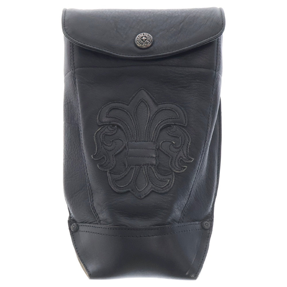 CHROME HEARTS(クロムハーツ) BSフレア レザーパッチ シャベル ポーチ シルバー ブラック
