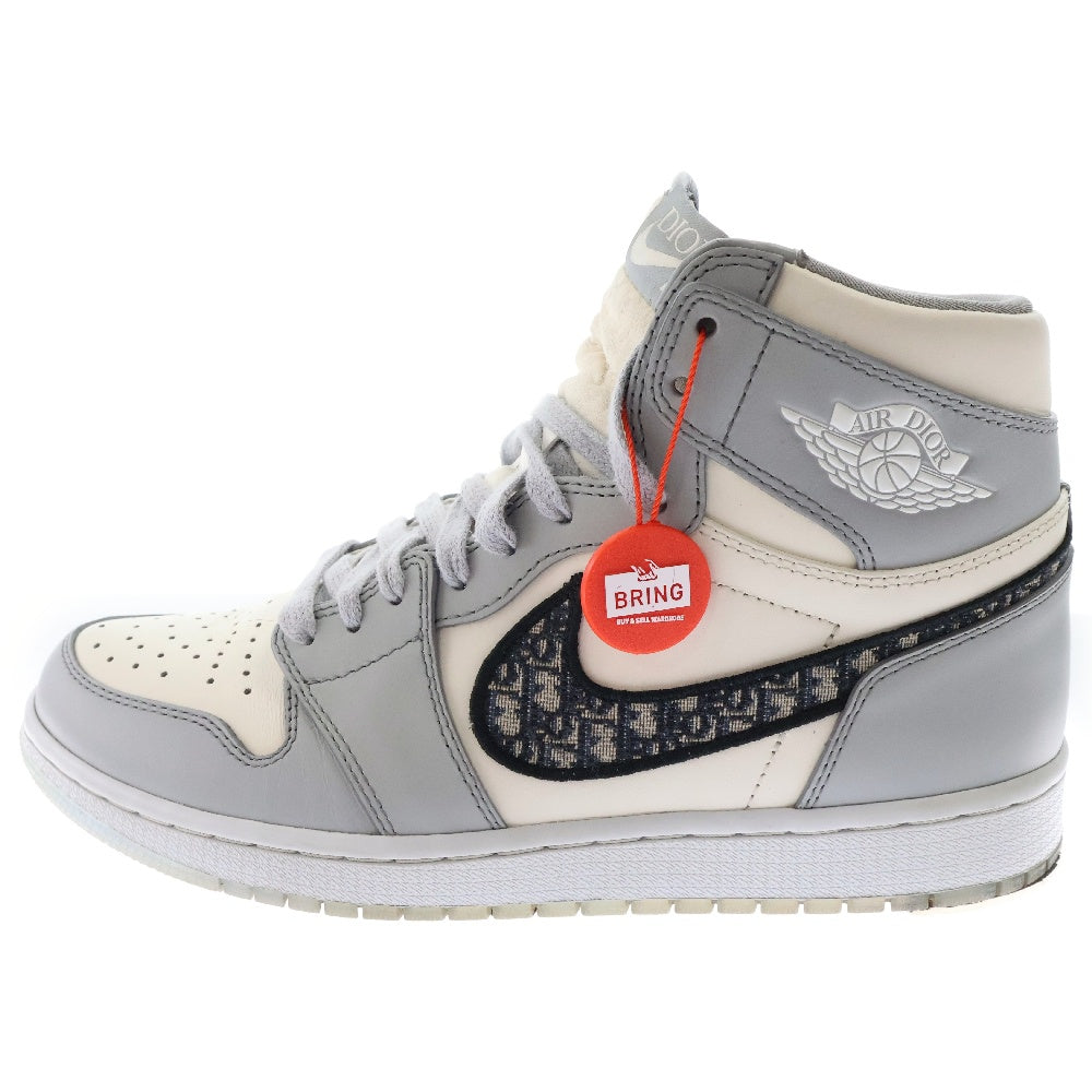 DIOR(ディオール) ×AIR JORDAN 1 HIGH OG CN8607-002 ナイキ エアジョーダン1ハイオージー ハイカットスニーカー エアディオール ホワイト/グレー US9/27cm