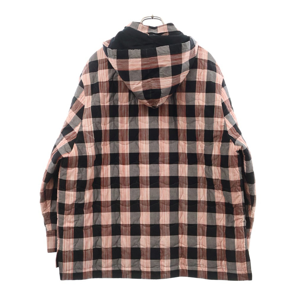 LOEWE(ロエベ) 22AW キルトチェックフーディー シャツジャケット H526Y05W60 ピンク/ブラック