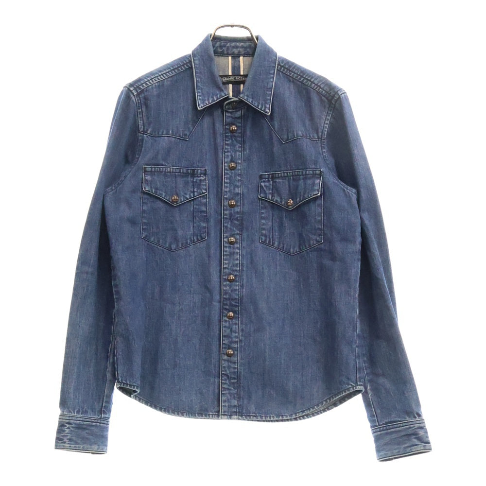 CHROME HEARTS(クロムハーツ) DENIM WESTERN クロスボールボタン デニムウエスタンシャツ 長袖シャツ インディゴ