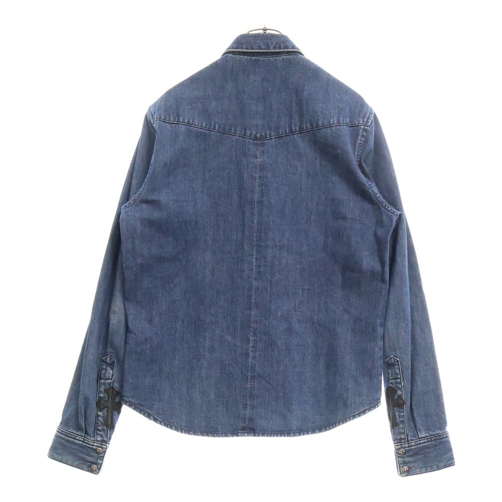 CHROME HEARTS(クロムハーツ) DENIM WESTERN クロスボールボタン デニムウエスタンシャツ 長袖シャツ インディゴ