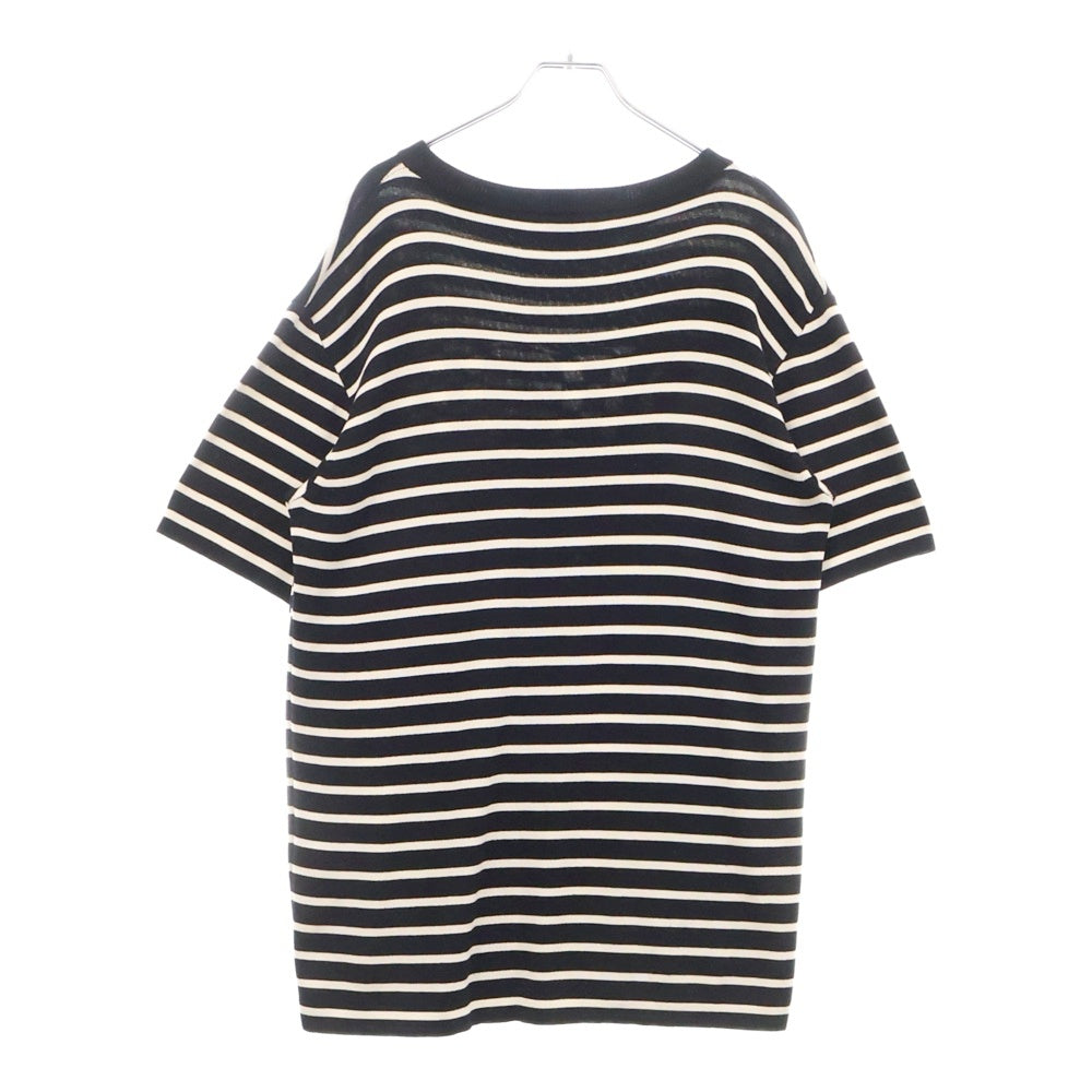 DIOR(ディオール) Logo S/S Knit 183M647AT234 ロゴ 半袖ニット ブラック/ホワイト