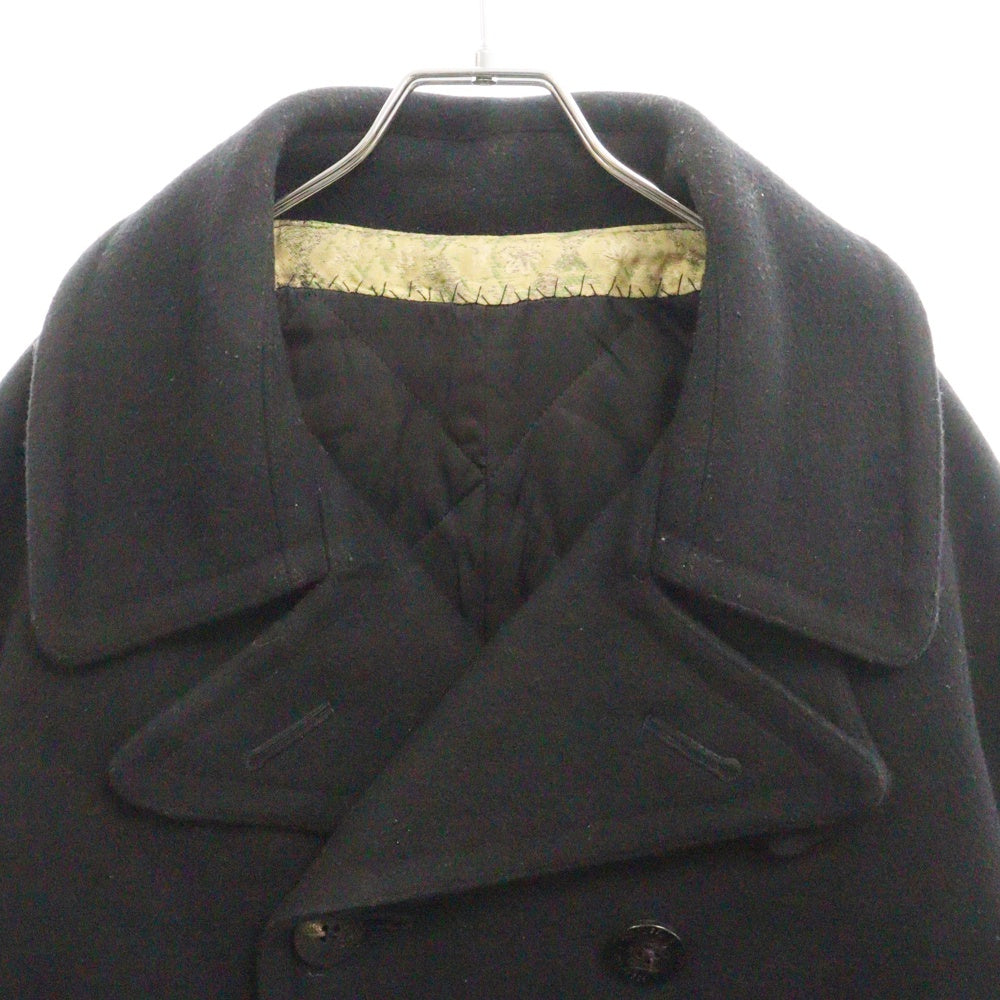 VISVIM(ヴィスヴィム) LIEUTENANT P.COAT オリジナルアンカー刻印水牛ボタン コート ブラック 0123205013019