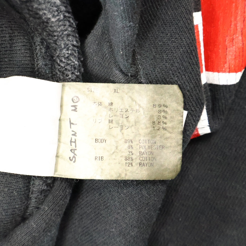 SAINT MICHAEL(セントマイケル) 23AW HOODIE ARCH SAINT SM-A23-0000-030 アーチロゴ プルオーバーフーディ スウェット ブラック