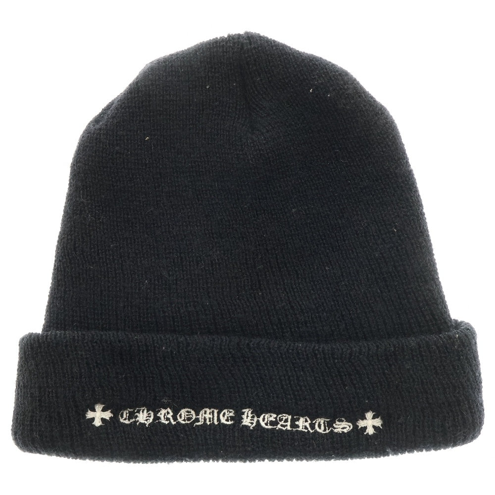 CHROME HEARTS(クロムハーツ) WOOL WATCH CAP CHプラス刺繍ウールビーニー ニット帽 ニットキャップ ブラック