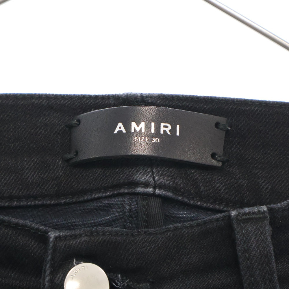 AMIRI(アミリ) THRASHER JEAN ダメージ加工 スラッシャー ストレッチスキニーデニムパンツ ブラック