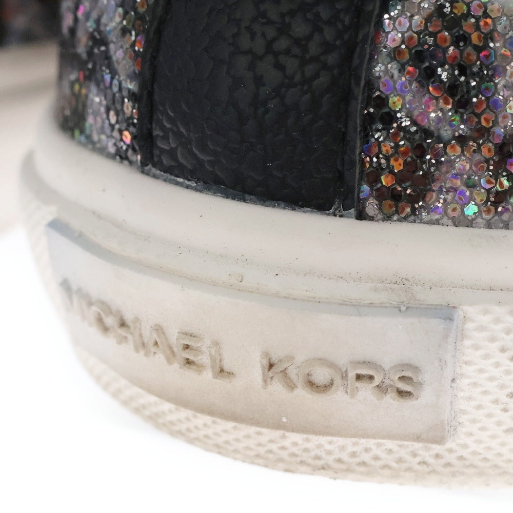 MICHAEL KORS(マイケルコース) グリッター レースアップ ローカットスニーカー レディース ブラック MK100499C