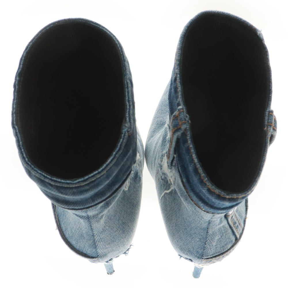 DOLCE & GABBANA(ドルチェアンドガッバーナ) Denim Ankle Boots CT0873 デニム アンクル ブーツ レディース シューズ インディゴ