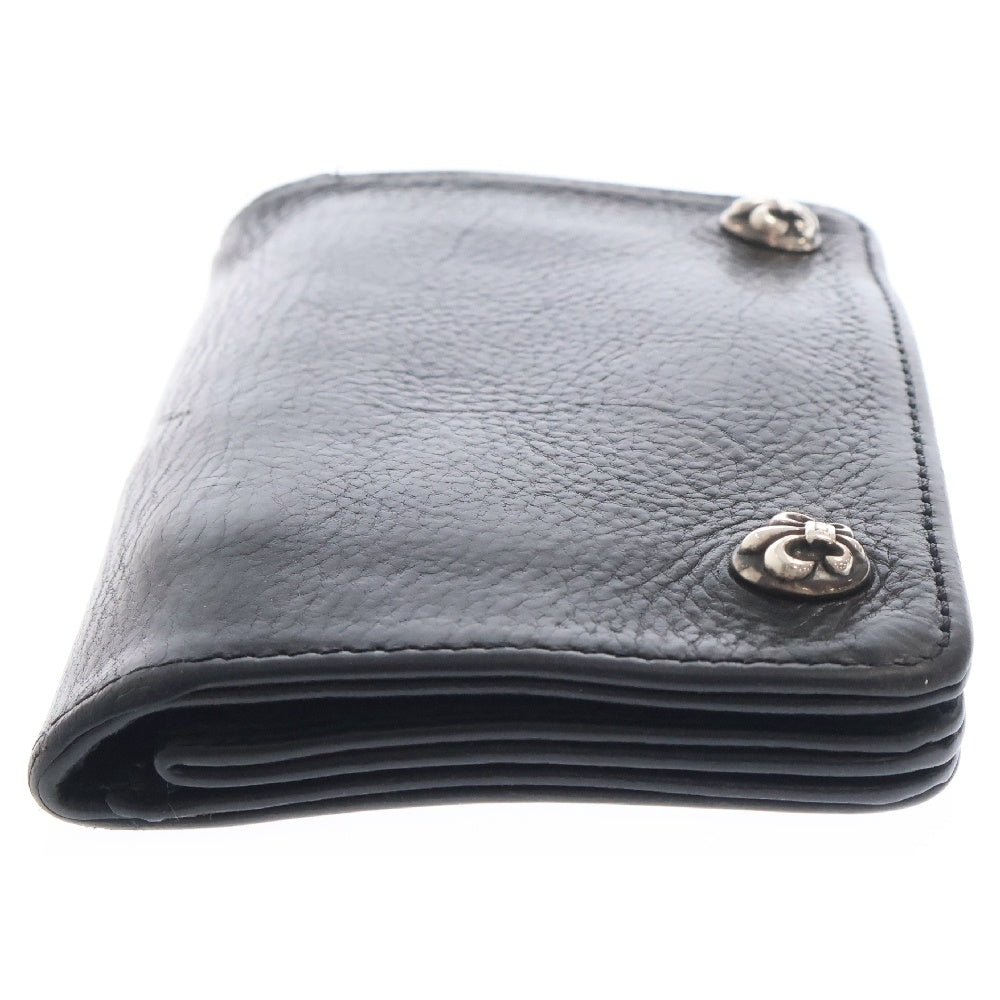 CHROME HEARTS(クロムハーツ) 1ZIP 1ジップ フレアボールボタン レザーウォレット 財布 ブラック
