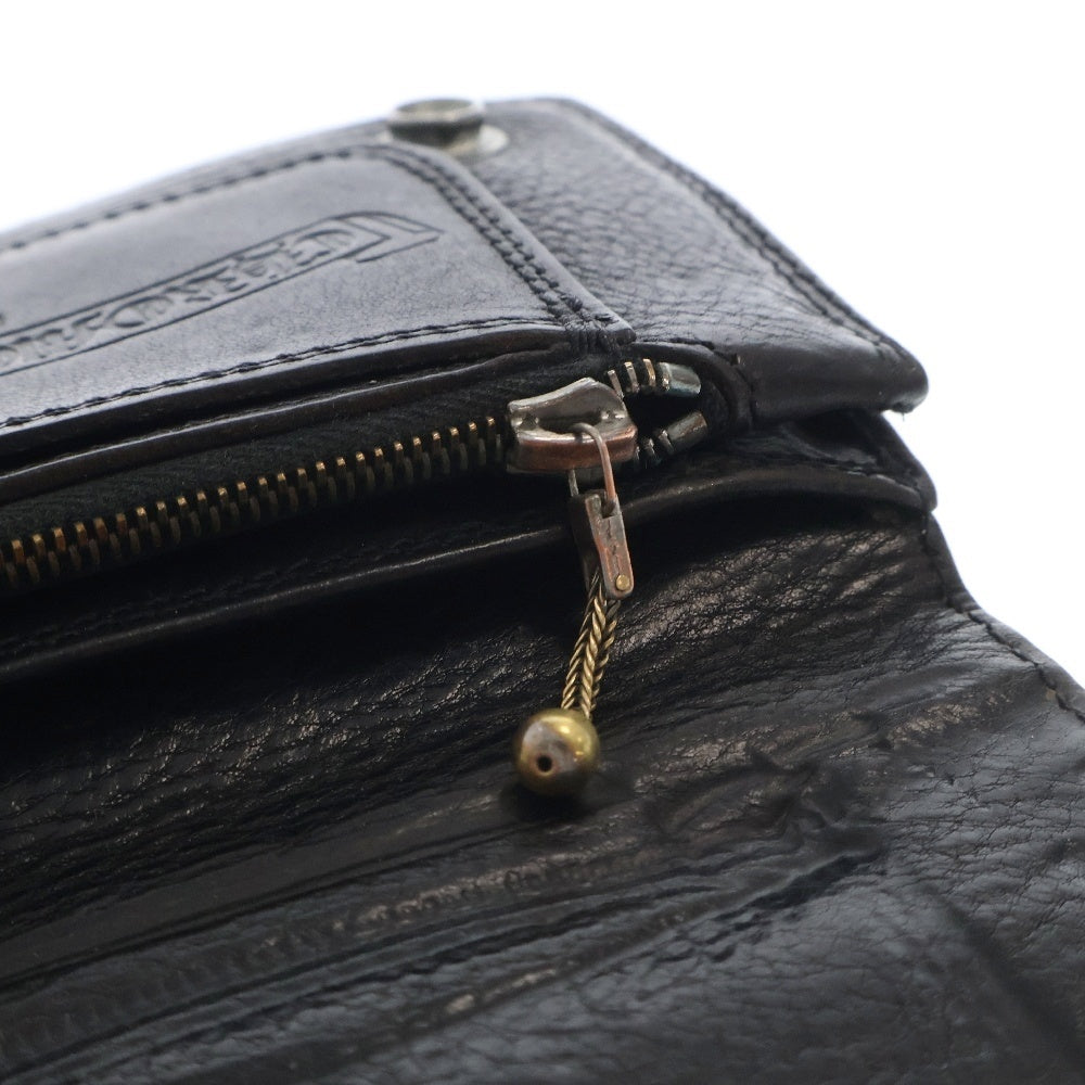 CHROME HEARTS(クロムハーツ) 1ZIP 1ジップ フレアボールボタン レザーウォレット 財布 ブラック