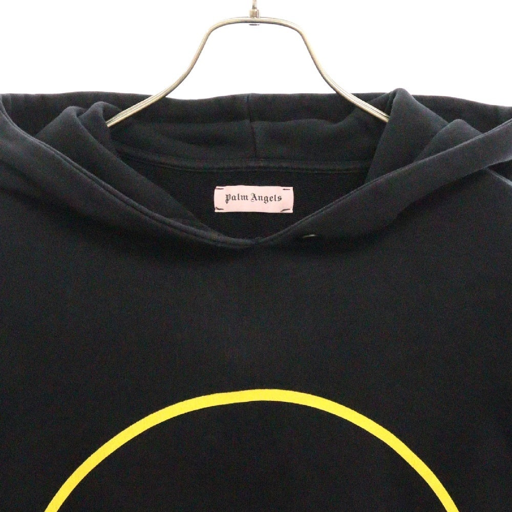 Palm Angels(パームエンジェルス) Smiley Hoodie スマイリープリントフーディー フロントプリントプルオーバーパーカー PMBB003S18348020 ブラック
