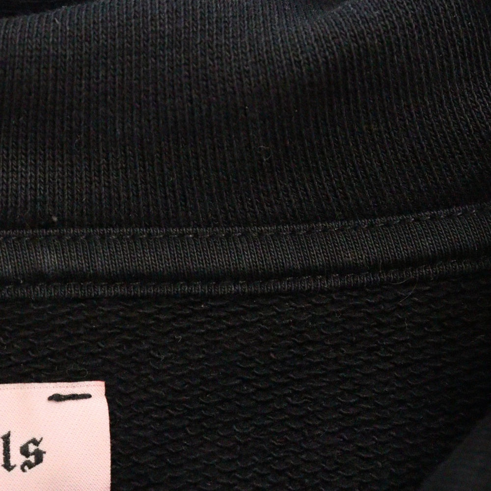 Palm Angels(パームエンジェルス) Smiley Hoodie スマイリープリントフーディー フロントプリントプルオーバーパーカー PMBB003S18348020 ブラック