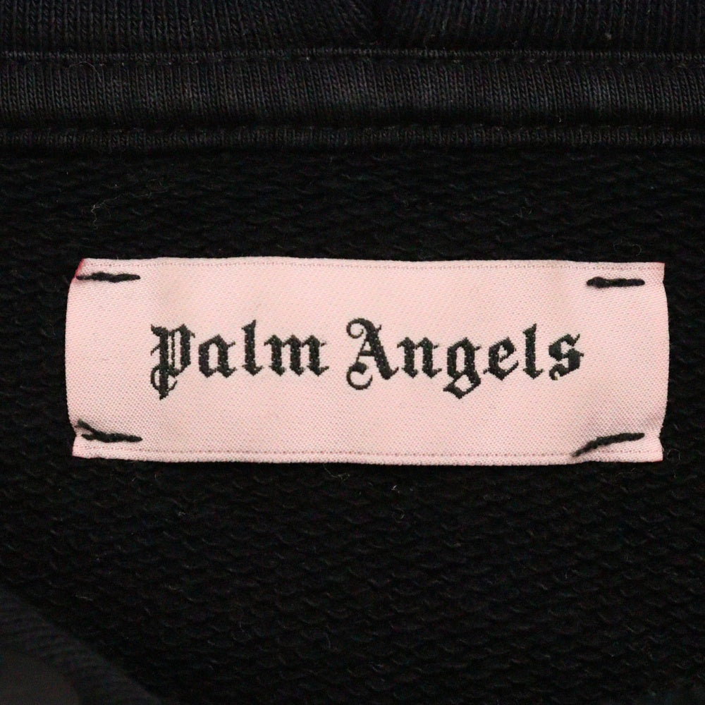 Palm Angels(パームエンジェルス) Smiley Hoodie スマイリープリントフーディー フロントプリントプルオーバーパーカー PMBB003S18348020 ブラック