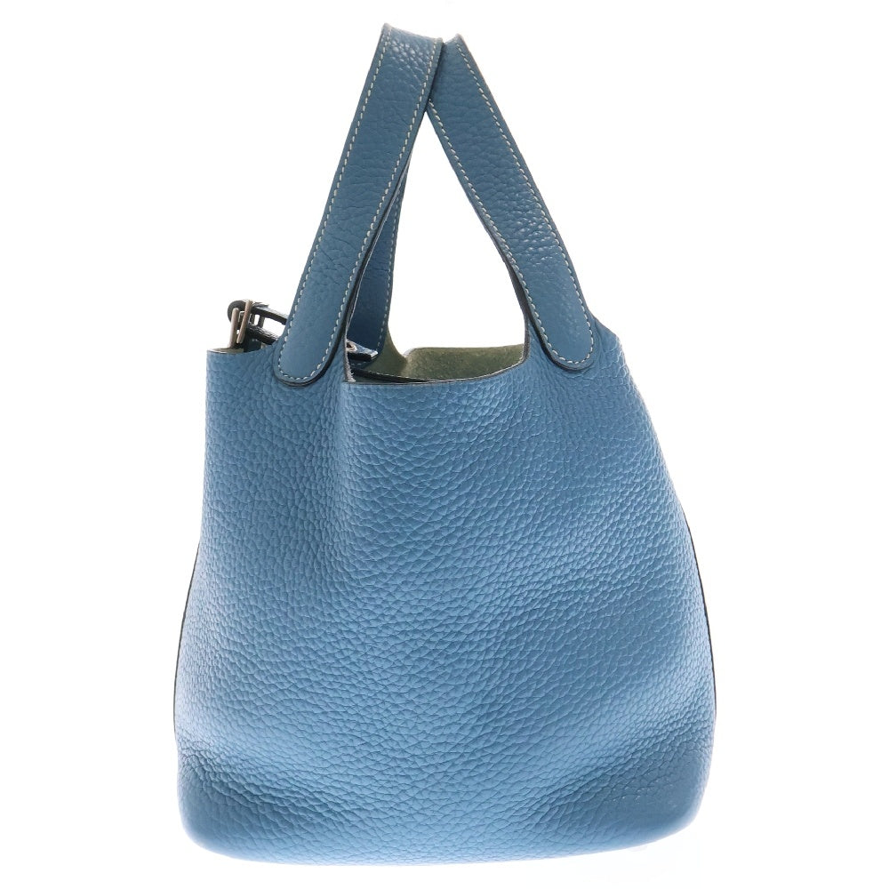 HERMES(エルメス) ピコタンロックPM トリヨンクレマンス ターコイズ □R刻印 ハンドバッグ ブルー
