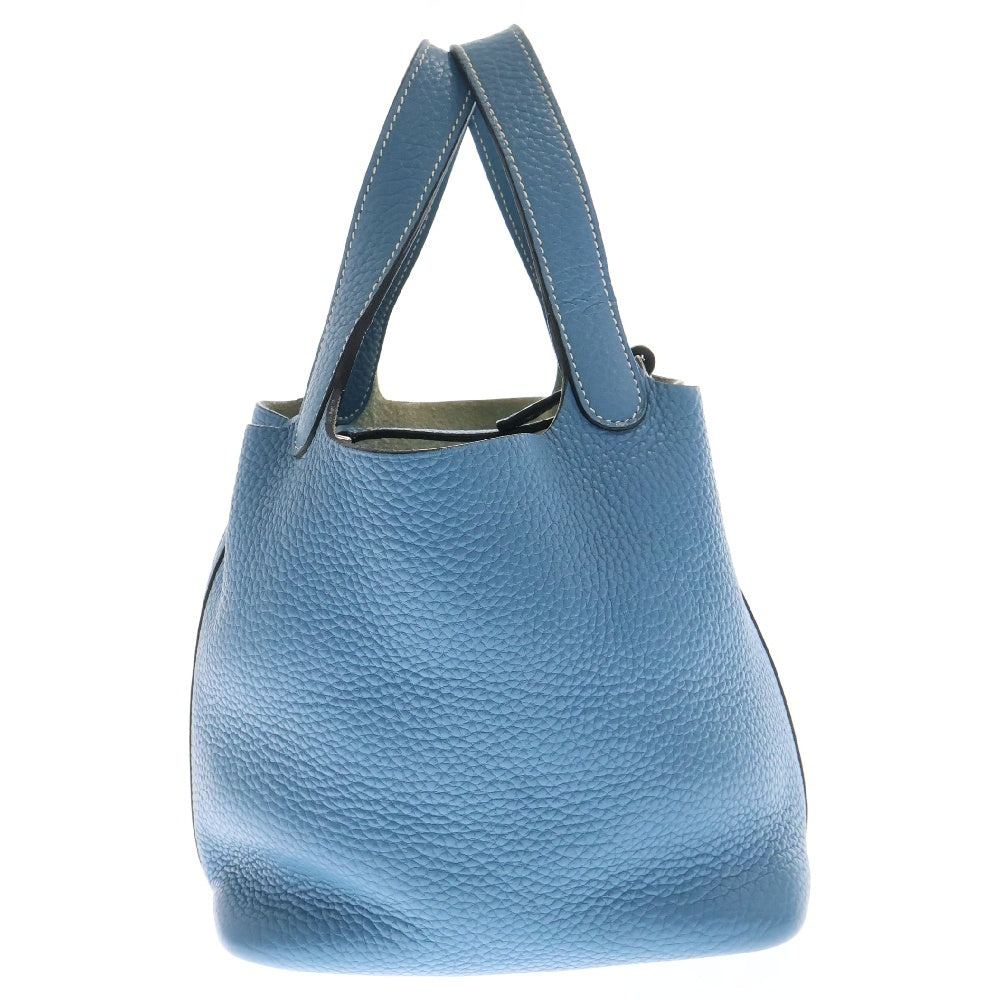 HERMES(エルメス) ピコタンロックPM トリヨンクレマンス ターコイズ □R刻印 ハンドバッグ ブルー