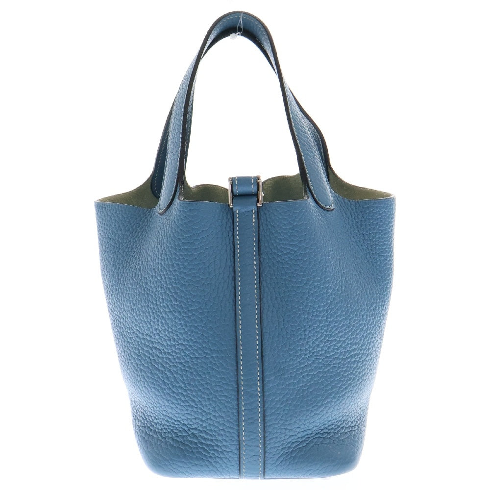 HERMES(エルメス) ピコタンロックPM トリヨンクレマンス ターコイズ □R刻印 ハンドバッグ ブルー