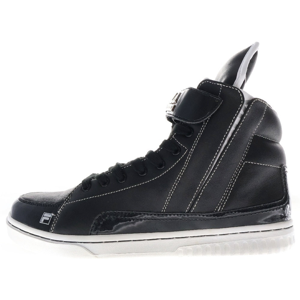 FILA(フィラ) メタルロゴ レースアップ ハイカットスニーカー ブラック 1FB004LT-015 US9.5/27.5cm