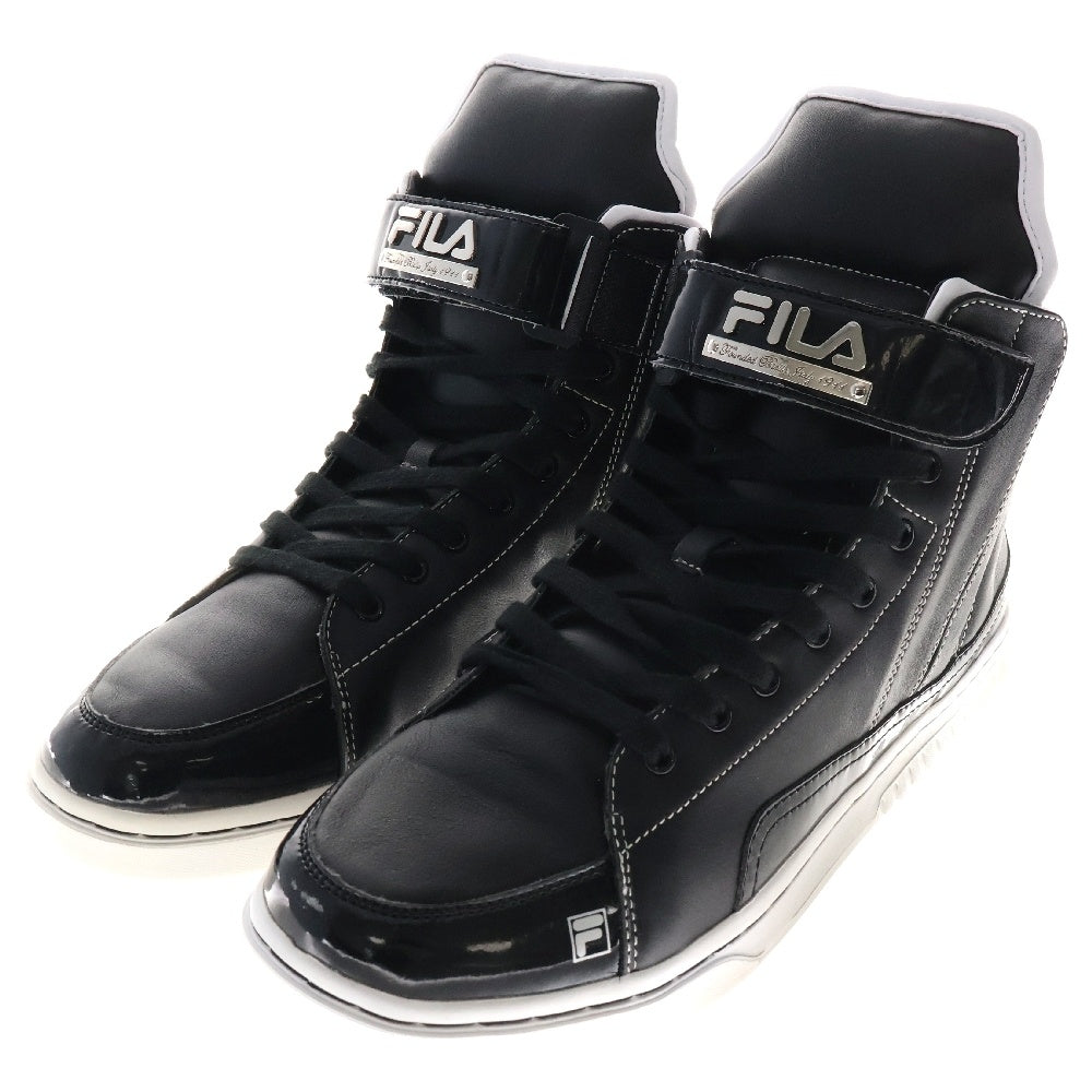FILA(フィラ) メタルロゴ レースアップ ハイカットスニーカー ブラック 1FB004LT-015 US9.5/27.5cm