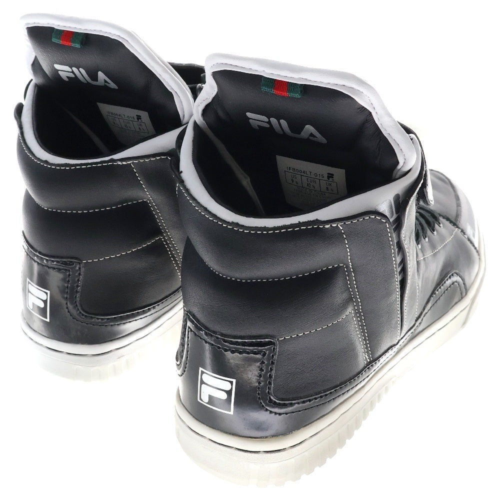 FILA(フィラ) メタルロゴ レースアップ ハイカットスニーカー ブラック 1FB004LT-015 US9.5/27.5cm