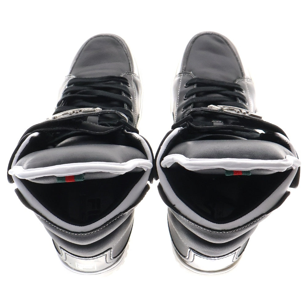 FILA(フィラ) メタルロゴ レースアップ ハイカットスニーカー ブラック 1FB004LT-015 US9.5/27.5cm