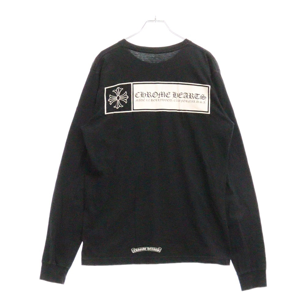 CHROME HEARTS(クロムハーツ) CH PLS L/S TEE CHプラス バックロゴプリント ロングスリーブ 長袖 ポケットTシャツ カットソー ブラック