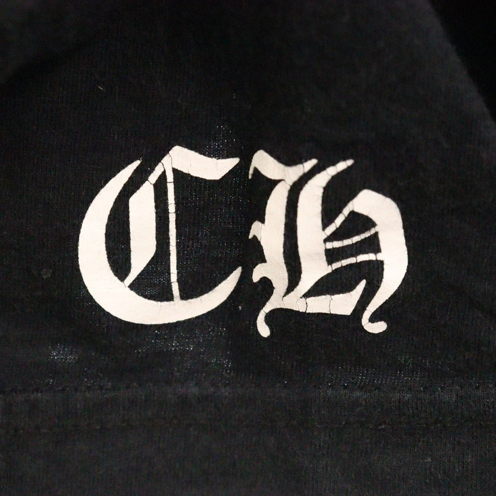 CHROME HEARTS(クロムハーツ) CH PLS L/S TEE CHプラス バックロゴプリント ロングスリーブ 長袖 ポケットTシャツ カットソー ブラック