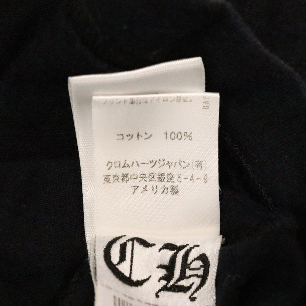 CHROME HEARTS(クロムハーツ) CH PLS L/S TEE CHプラス バックロゴプリント ロングスリーブ 長袖 ポケットTシャツ カットソー ブラック